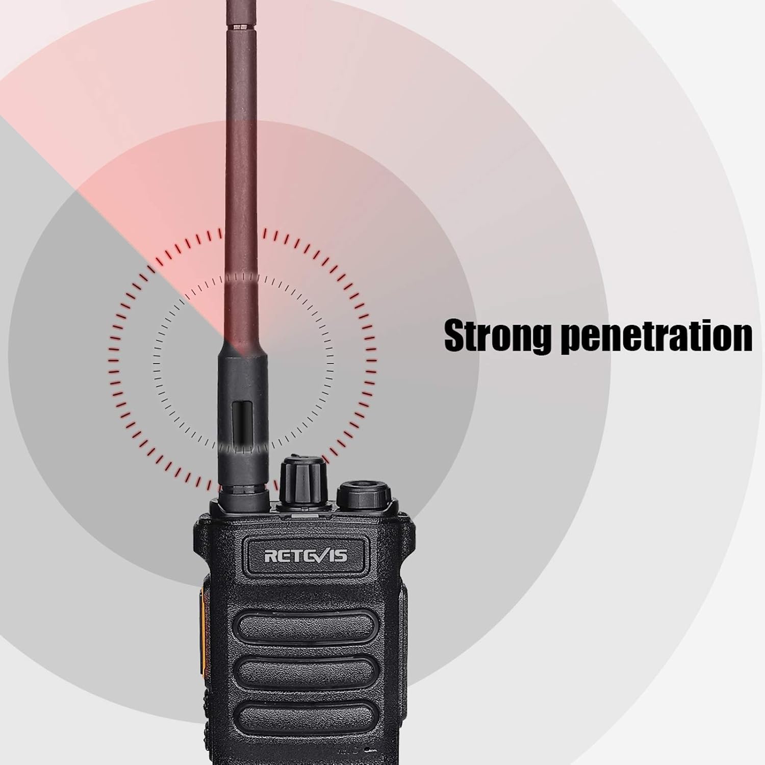 Retevis RT86 Two Way Radios Long Range Rechargeable 2600mAh with Shoulder Mic (4 Pack) O392380