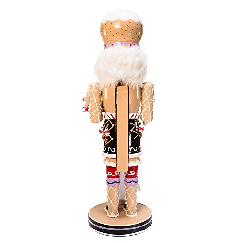 Kurt Adler 16-Inch Wooden Gingerbread Christmas Nutcracker Brown/Beige P61668