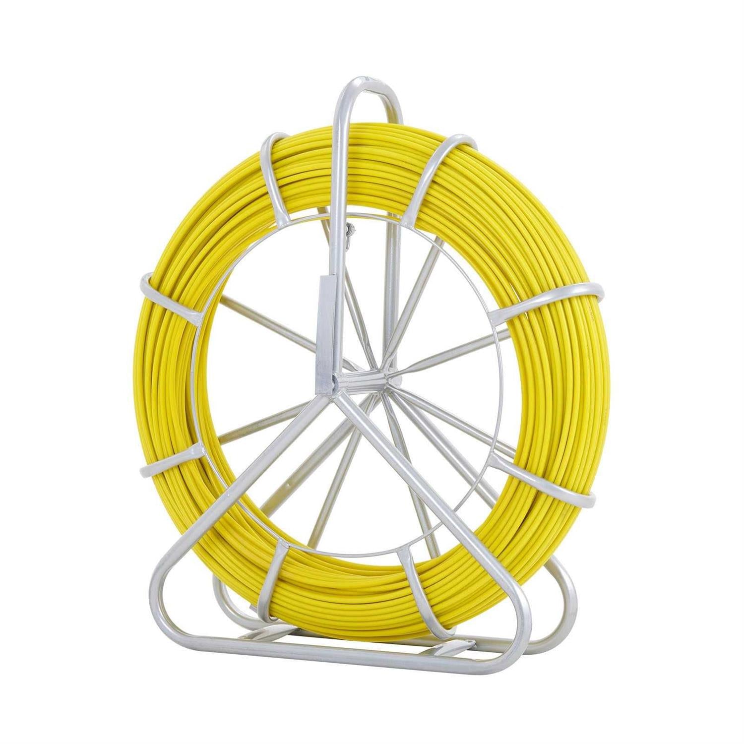 VEVOR Fish Tape Fiberglass 600 ft. x 5/16 in. Non-Conductive Duct Rodder Fishtape with Steel Reel Stand for Electrical Conduit - Shop Hardware Tools Online Store