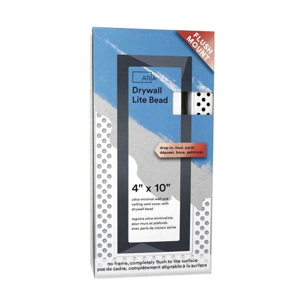 Aria Lite Flush Wall Vent 4 in.x10 in. White - Shop Hardware Tools Online Store