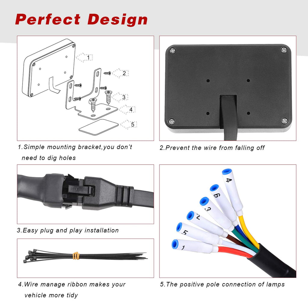 6 Gang Switch Panel Kit with Relay System for Car Marine Boat ATV UTV Truck R242