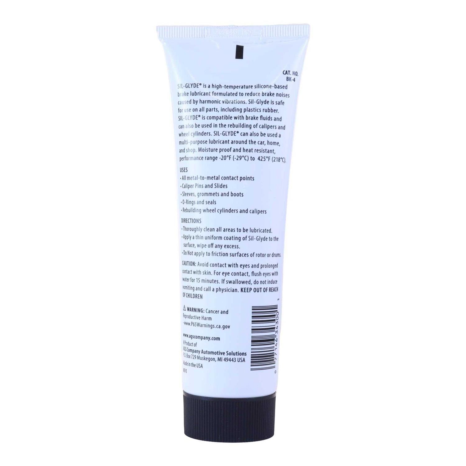 AGS Sil-Glyde Silicone Brake Lubricant Tube Z59351