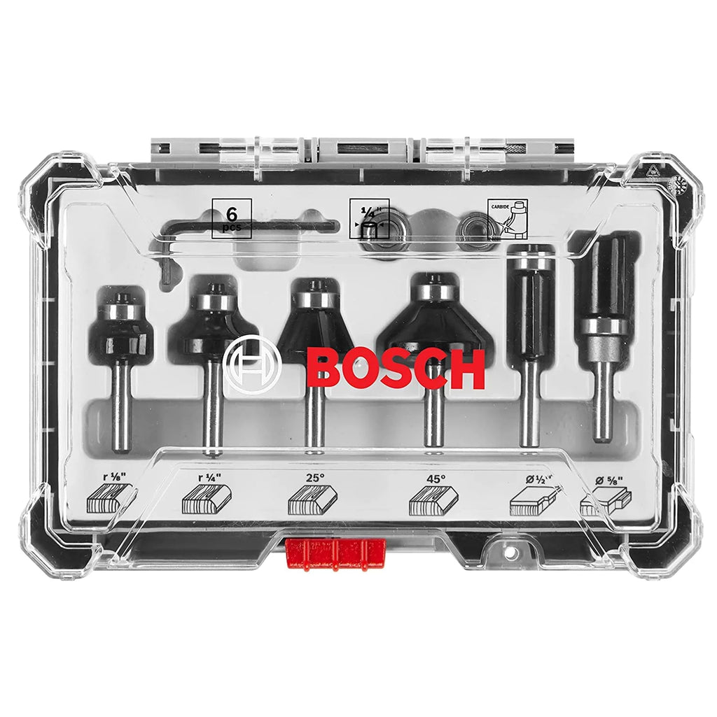 Bosch Genuine 6 pc. Carbide-Tipped Router Bit Set V571