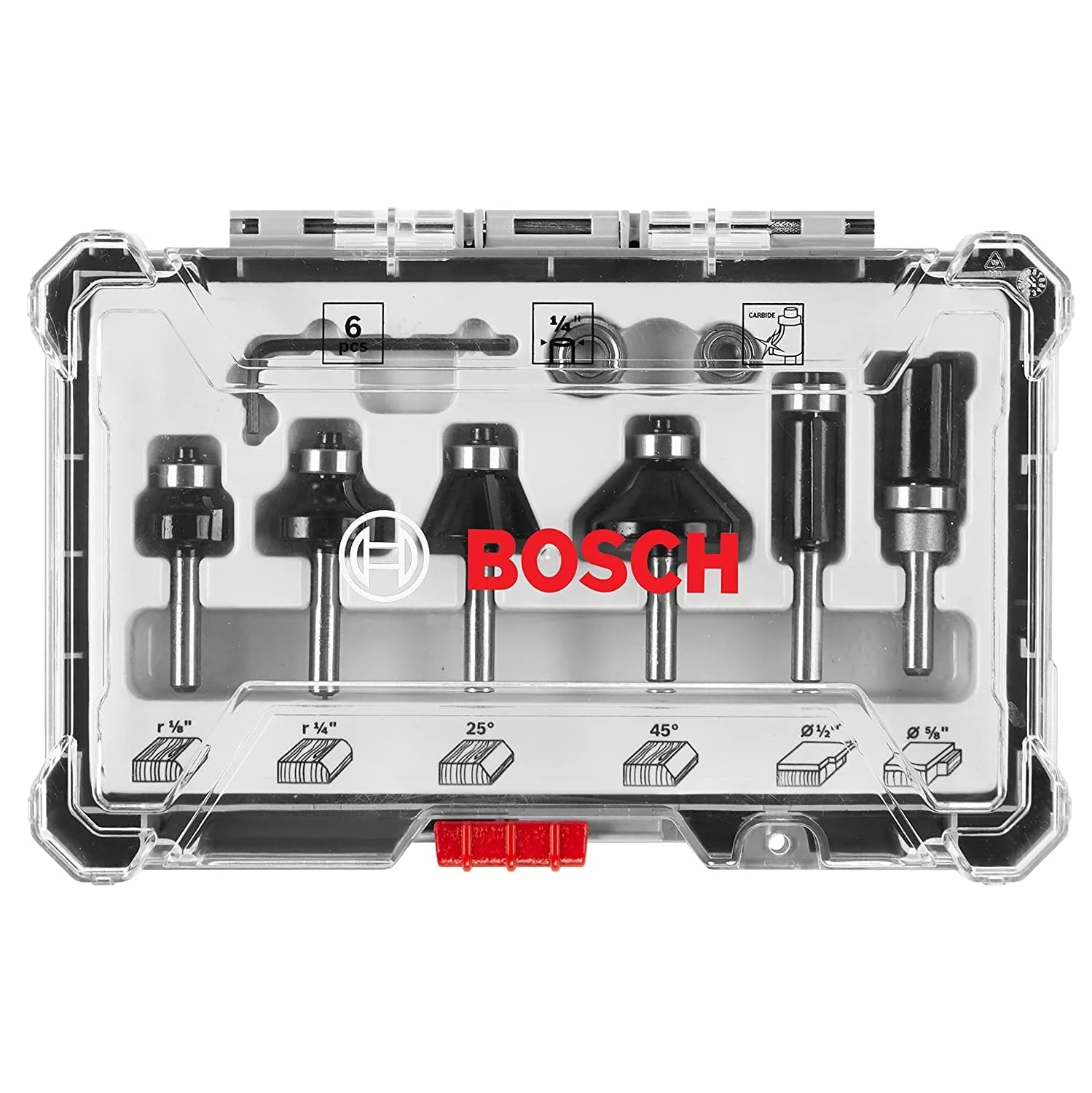 Bosch Genuine 6 pc. Carbide-Tipped Router Bit Set V571