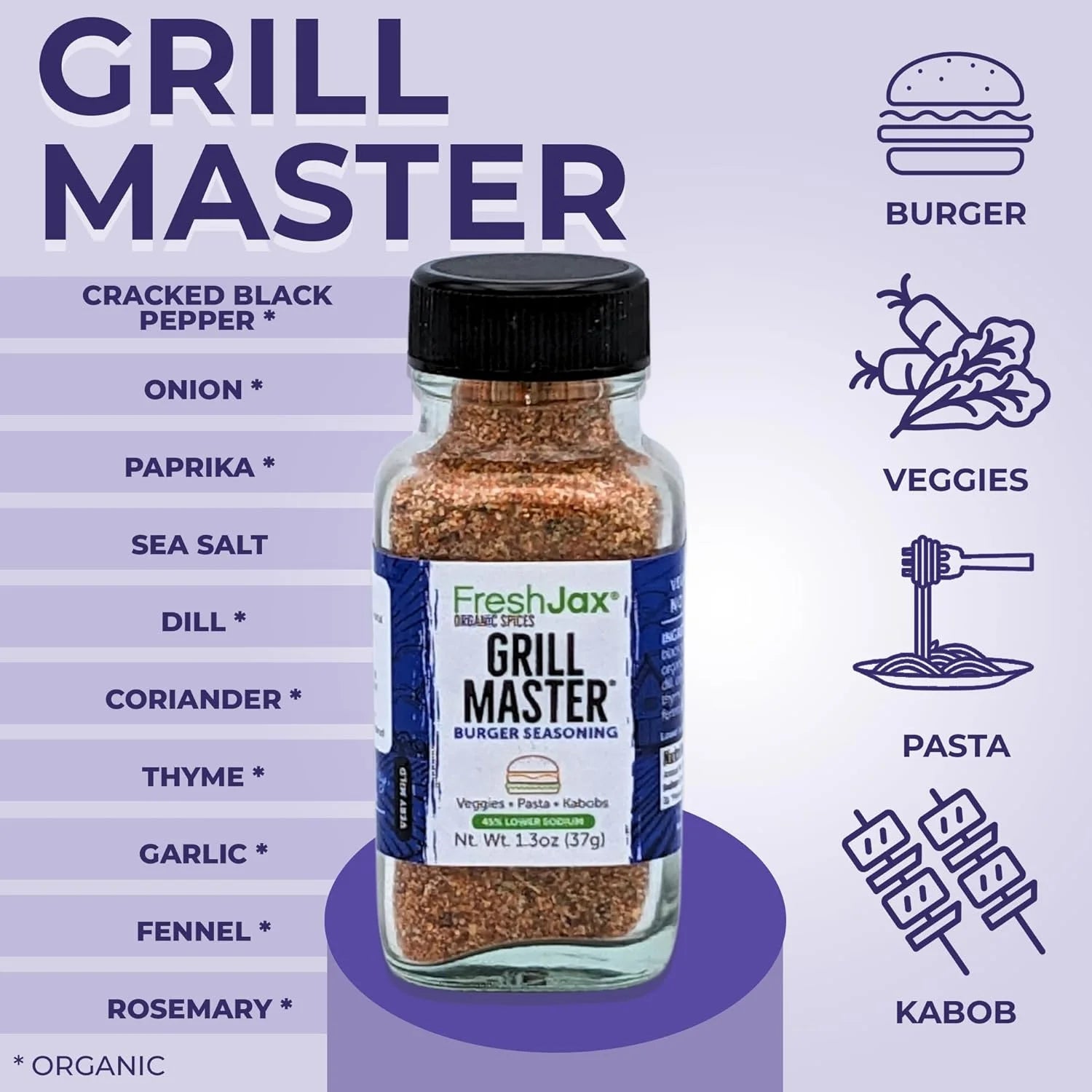 FreshJax Keto Seasoning Gift Set, Pack of 5 Organic Spices D4950
