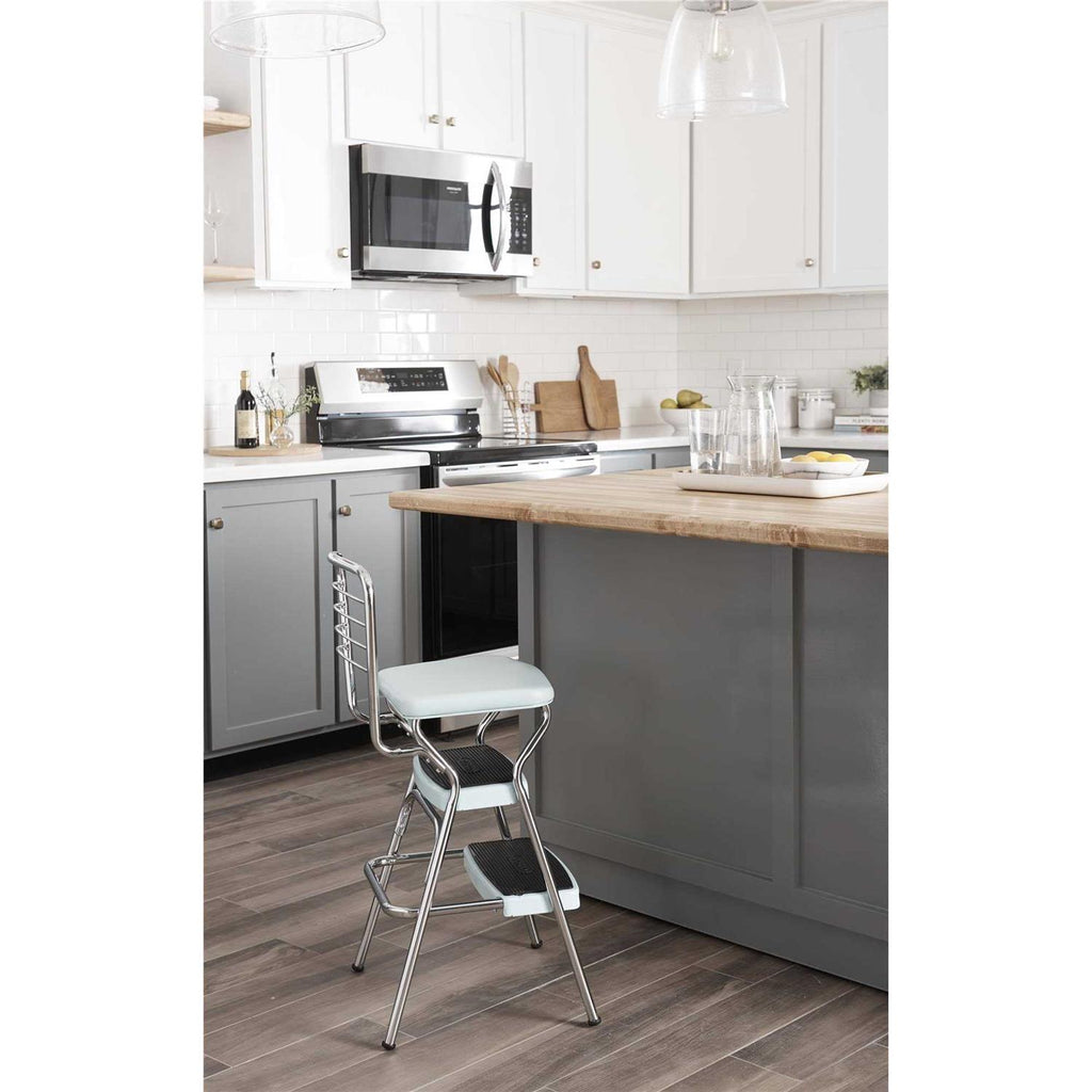 Cosco Stylaire Retro Chair Step Stool with Flip-Up Seat D10094
