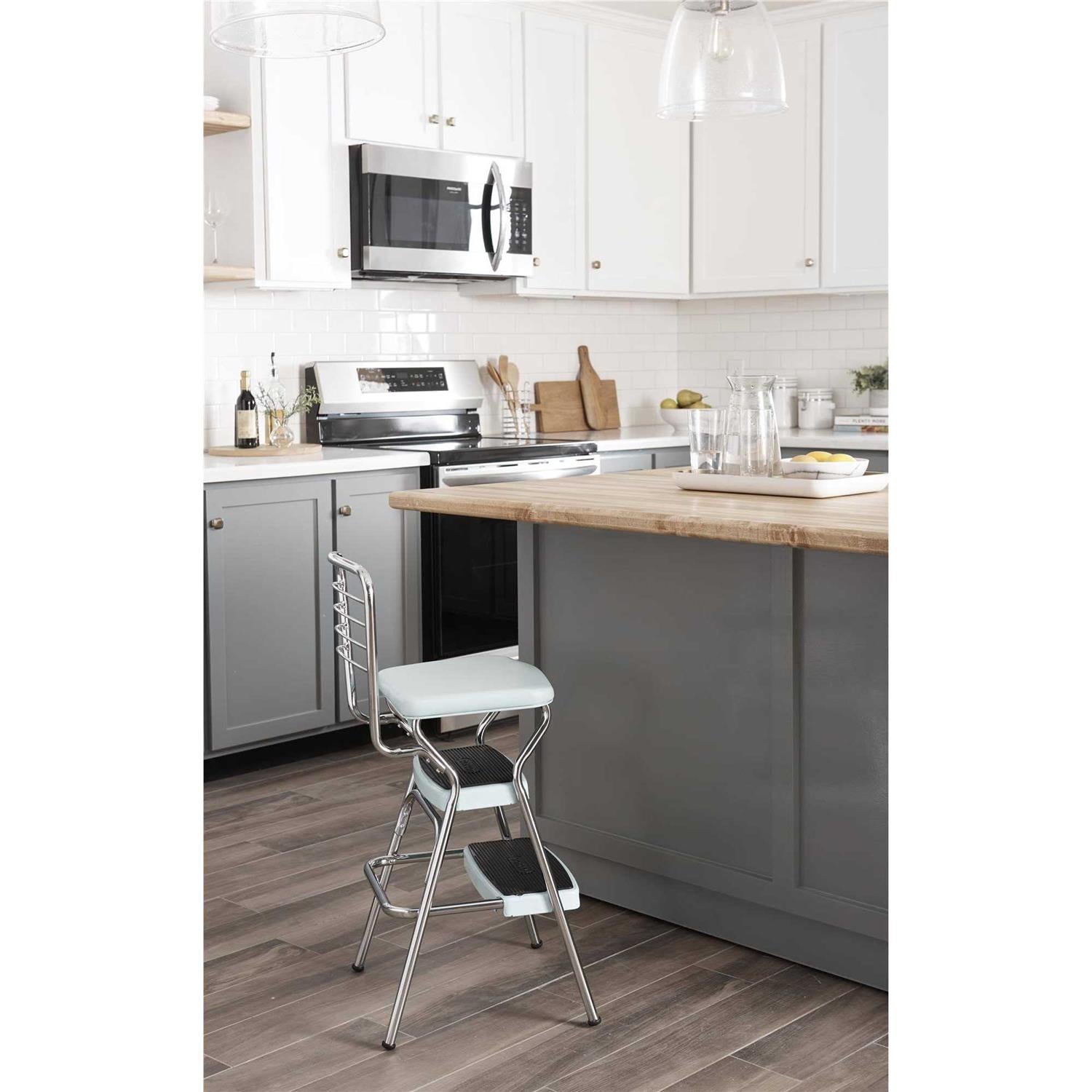 Cosco Stylaire Retro Chair Step Stool with Flip-Up Seat D10094