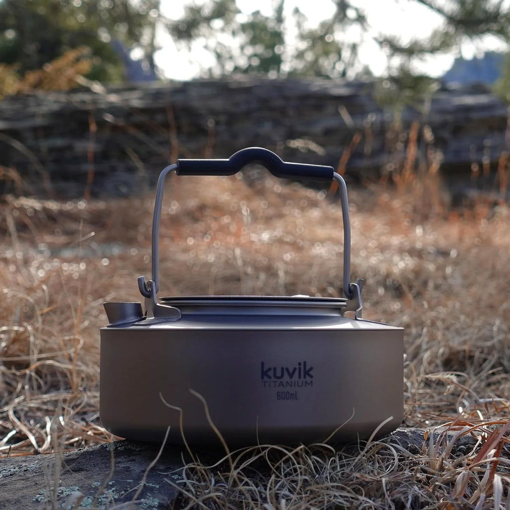 Kuvik 600ml (20.3 oz) Titanium Kettle for Backpacking and Camping D718