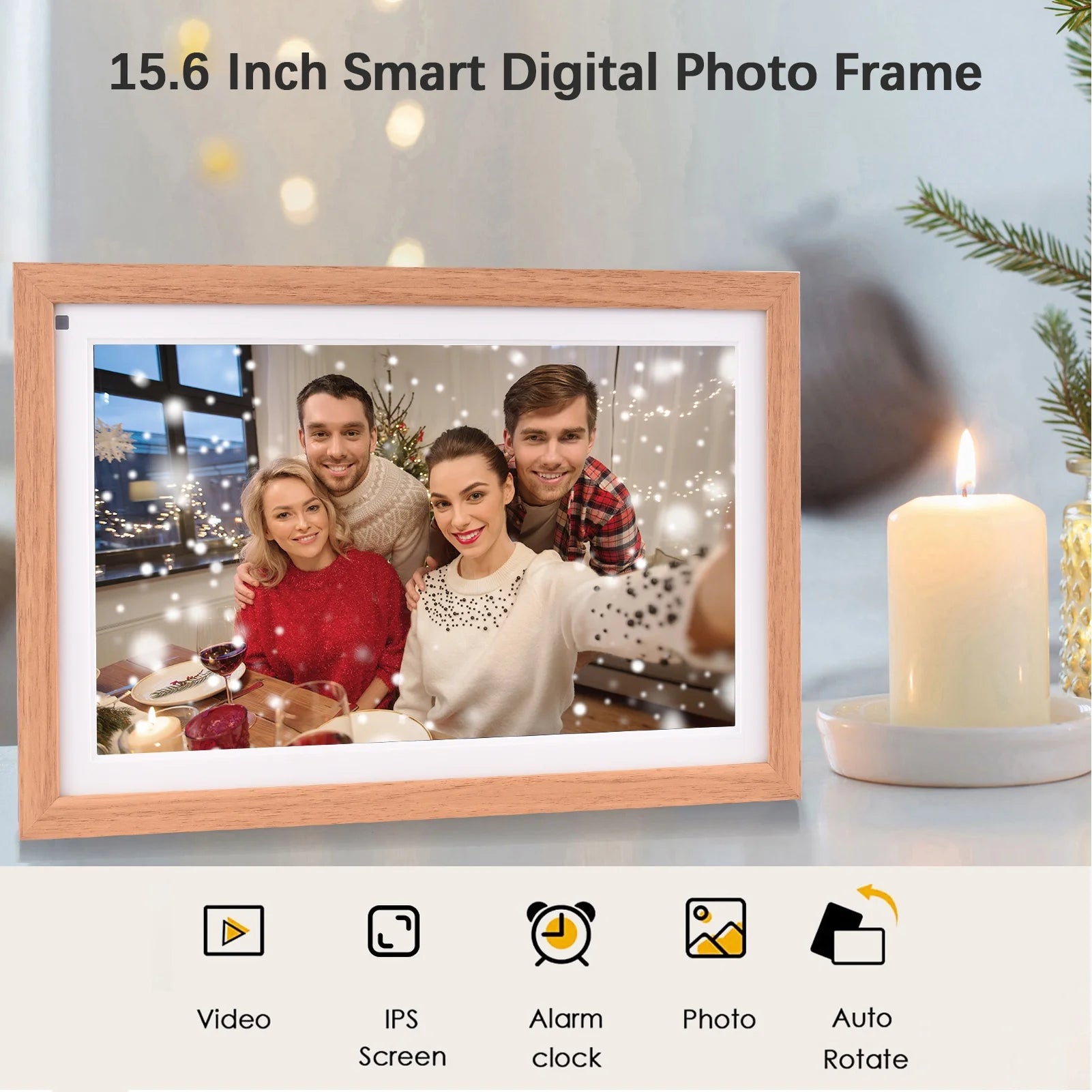 Dcenta 15.6 Inch WiFi Digital Photo Frame with 16GB Storage H75178
