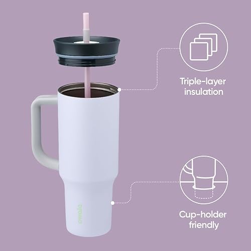 Owala Stainless Steel Insulated Travel Tumbler 40 oz Dusty Pink X1735