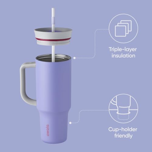 Owala Stainless Steel Insulated Travel Tumbler 40 oz Dusty Pink X1735