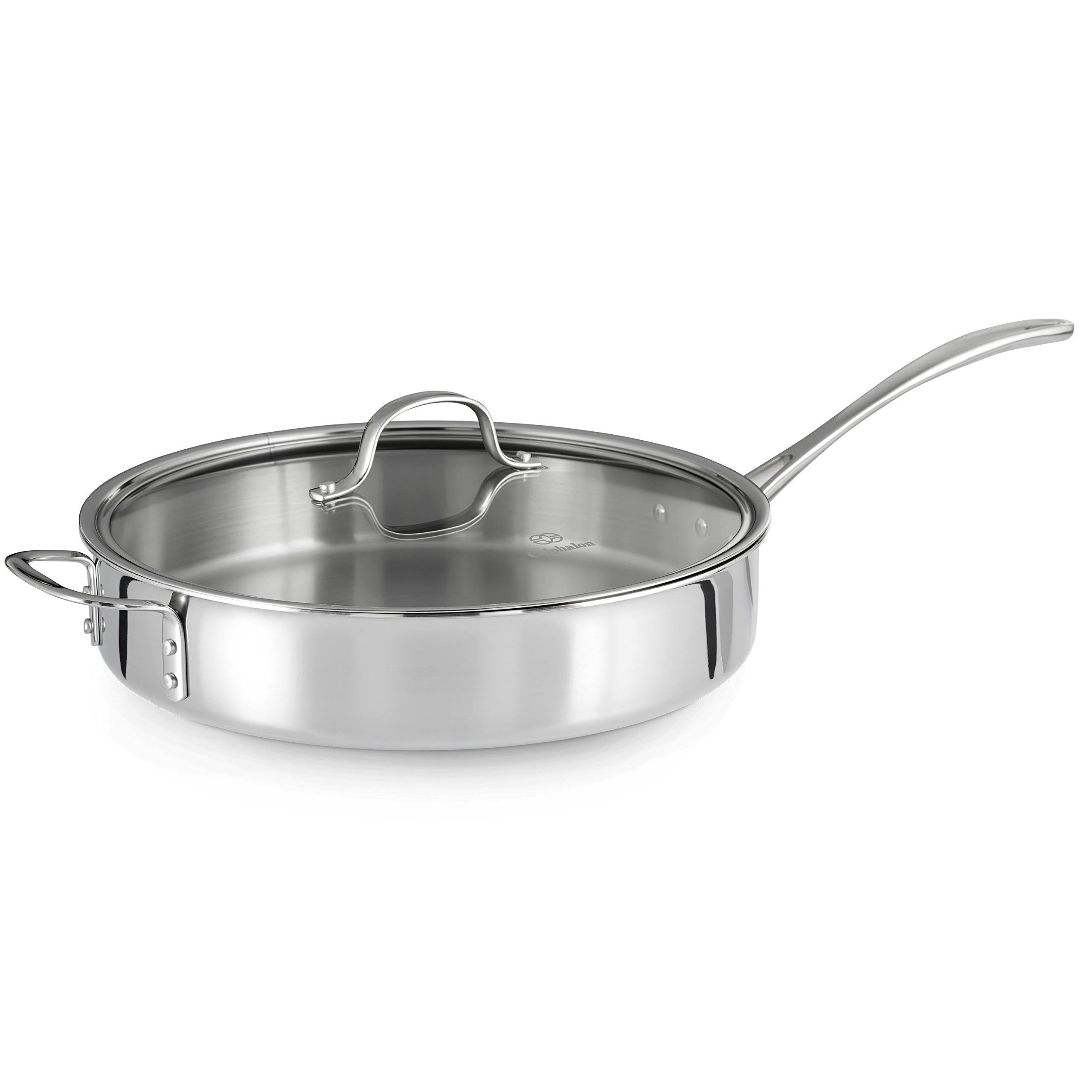 Calphalon Tri-Ply Stainless Steel 5-Quart Saute Pan with Cover