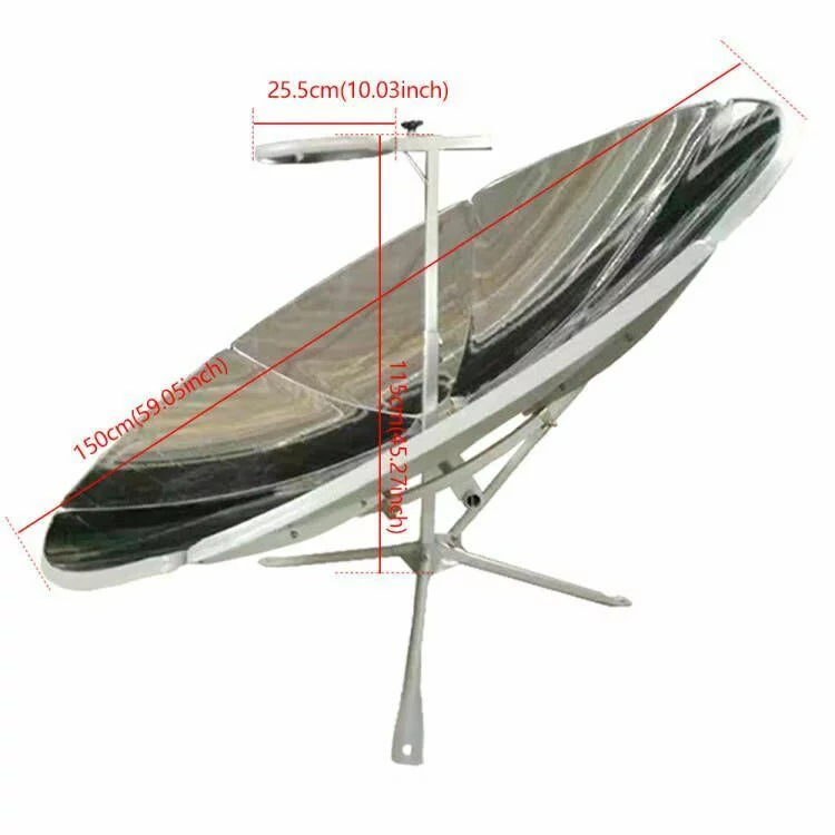 FETCOI Portable Solar Cooker 150cm Parabolic Camping Oven V32297