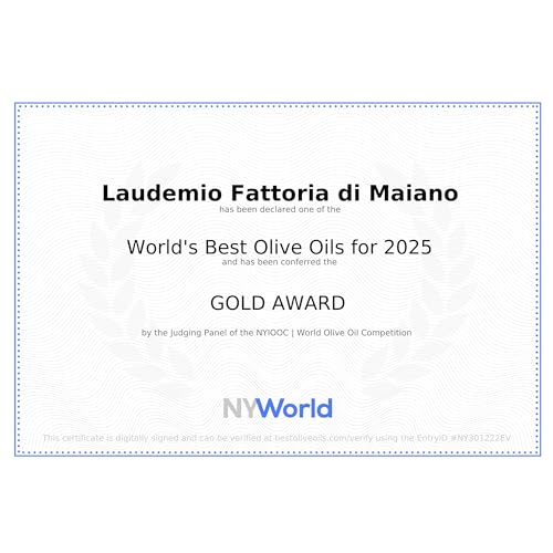 Sanniti Laudemio Organic Extra Virgin Olive Oil Fattoria di Maiano, 16.9 oz F2680