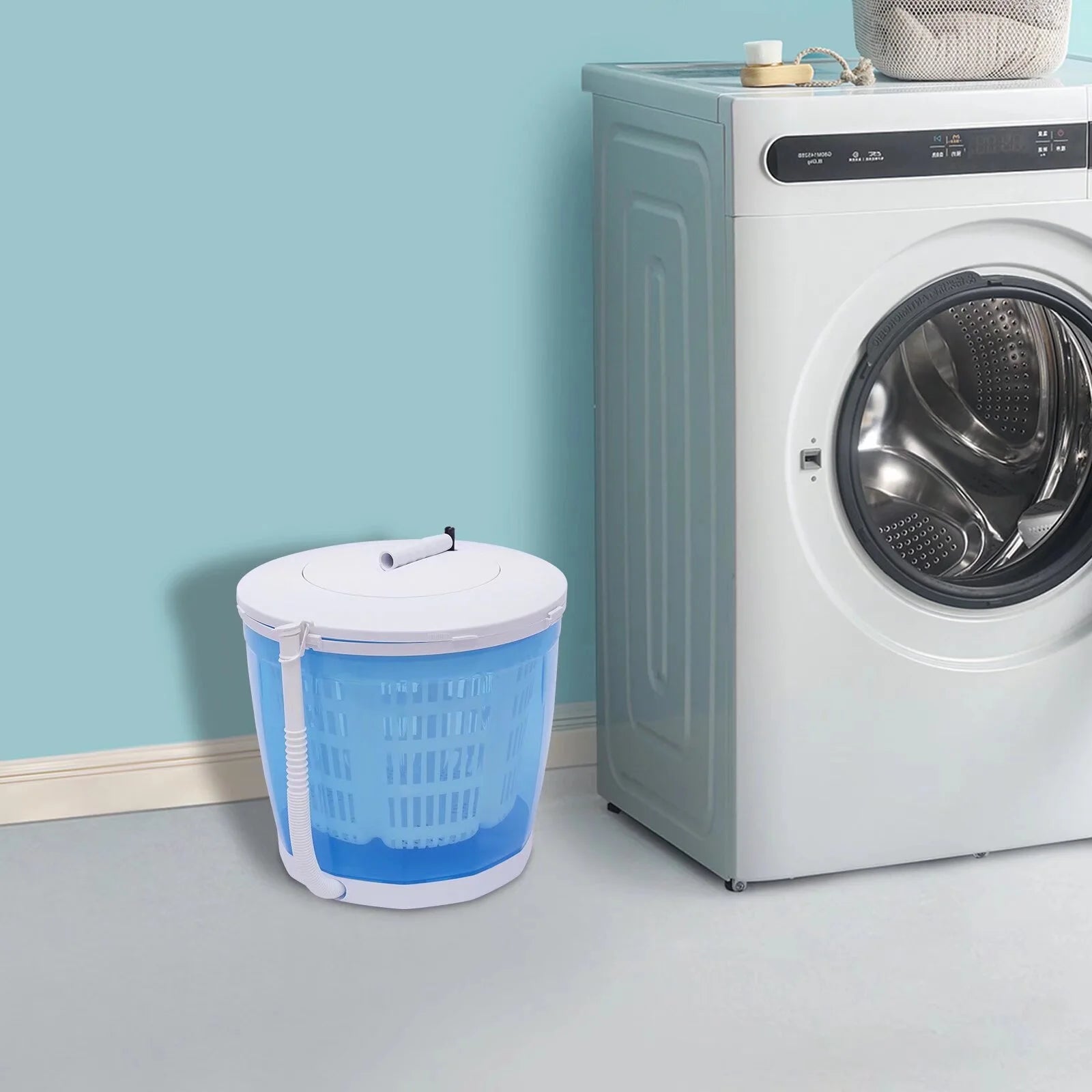 OUKANING Portable Mini Travel Clothes Dryer Hand-operated Spin Dryer B82918