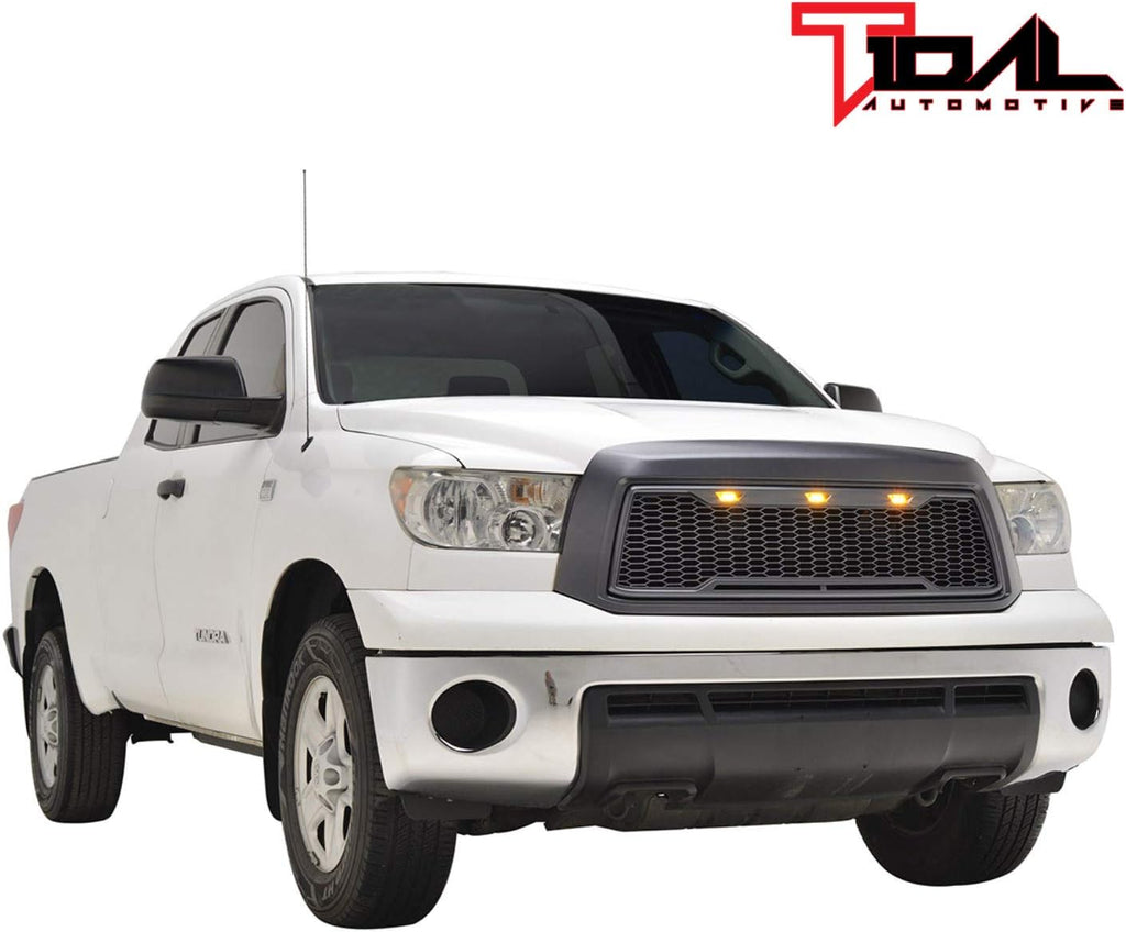 Tidal Front Grill Replacement with Amber LED Lights for 2010-2013 Tundra W7448