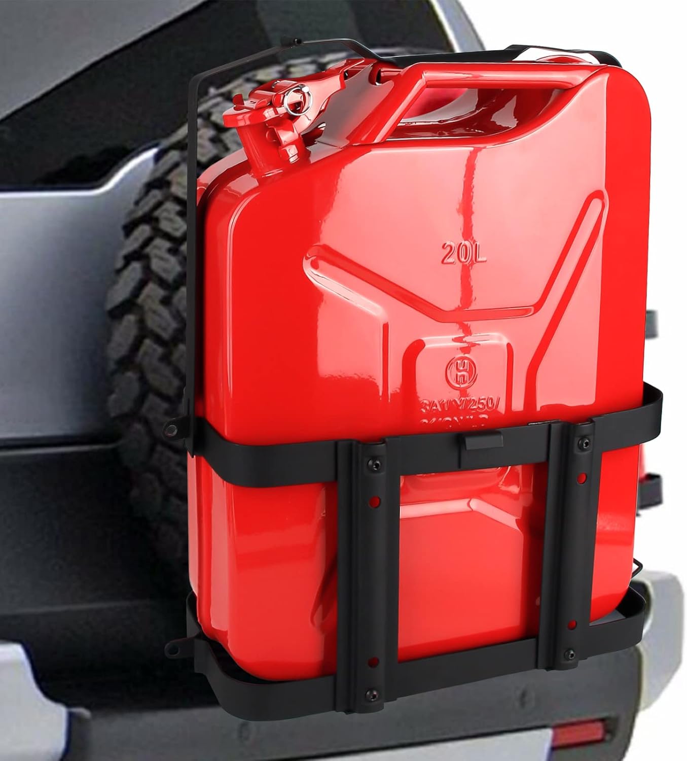 EONLION Gas Can Holder for 5 Gallon Jerry Can, Black, Pack of 2 S689