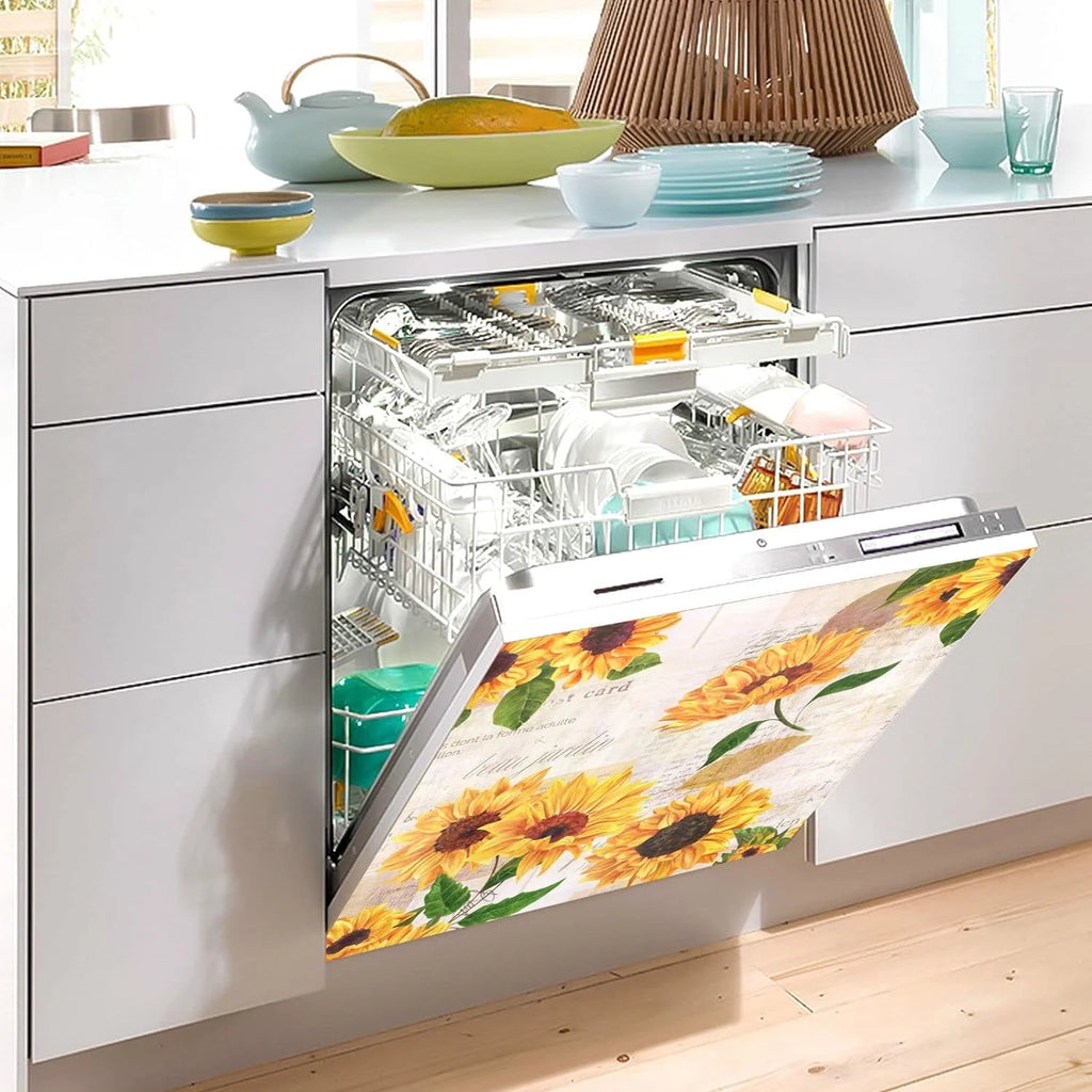 Coolnut Sunflower Dishwasher Magnet Cover 23"Wx26"H Farmhouse Kitchen Decal E2067