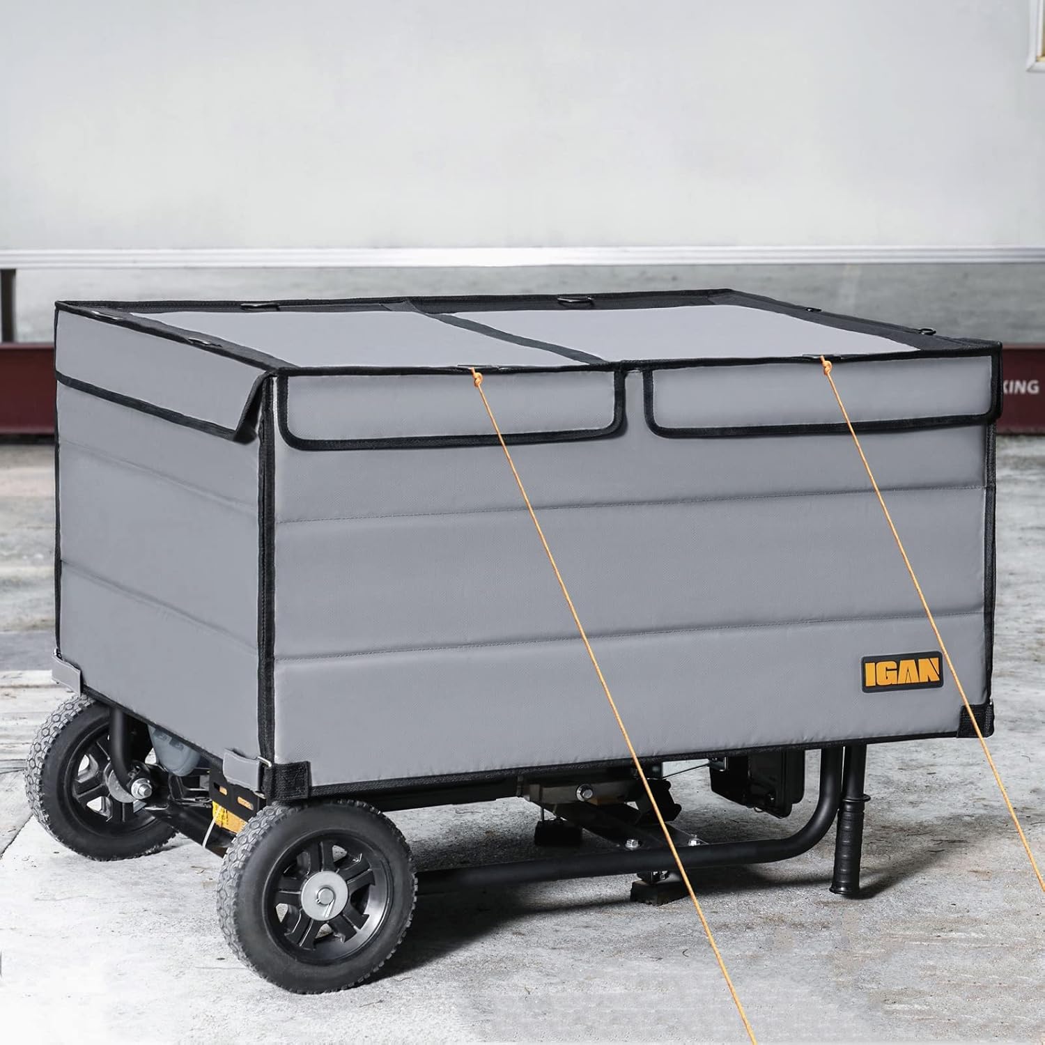IGAN Generator Tent Running Cover Pro, Heavy Duty Tarpaulin Enclosure with Windproof Kit, Gray-2 E6543