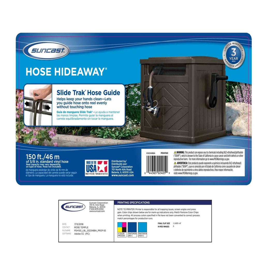 Suncast 150 ft. Gray Hideaway Hose Reel Y590