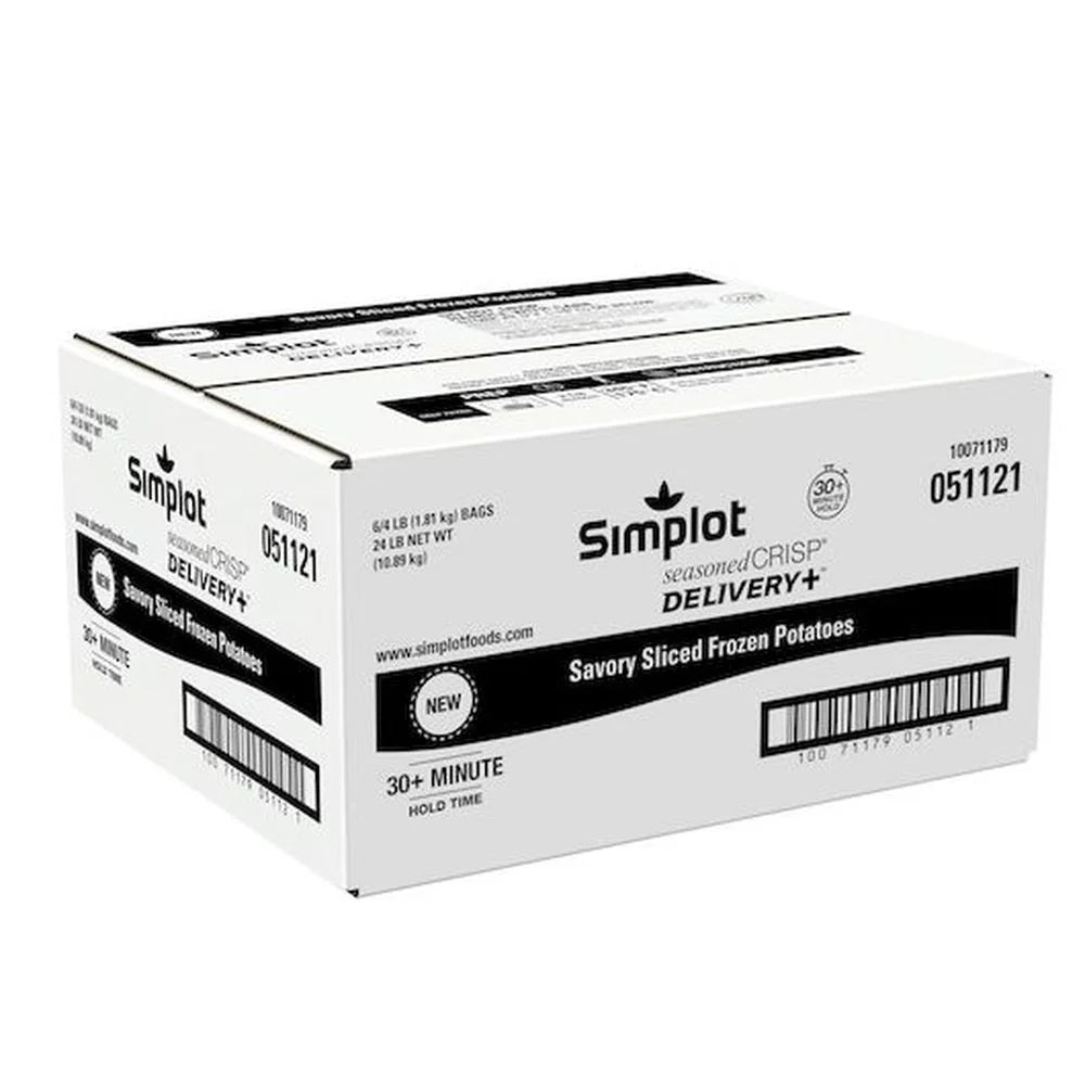 Simplot Seasonedcrisp Delivery Plus Savory Battered Potato Skin On Slice, 4 lb M268