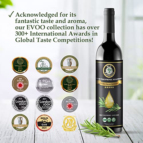 M.G. PAPPAS High Polyphenol Extra Virgin Olive Oil, Cold Pressed & Unfiltered, 12.7 oz O81138