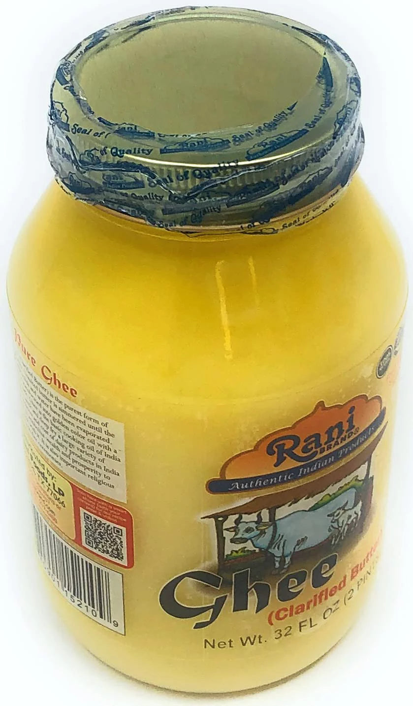 Rani Ghee Pure & Natural from Grass Fed Cows Clarified Butter 32oz Glass Jar H3910