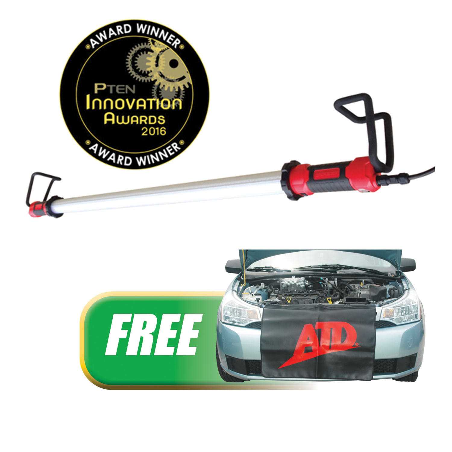 ATD 80357 2000 Lumen Corded/Cordless LED Underhood Light T960549