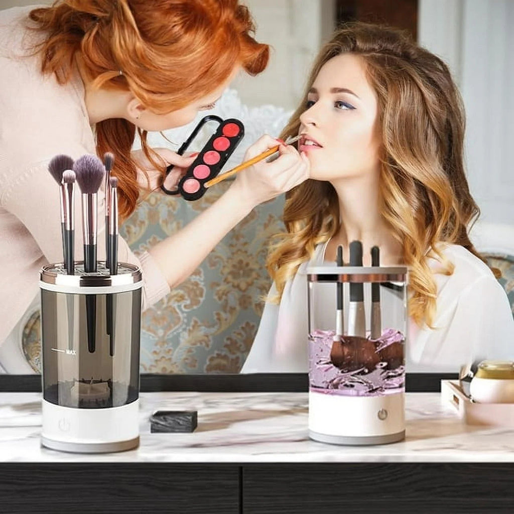 Electric Portable Makeup Brush Cleaner Machine with Cleaning Mat B9022