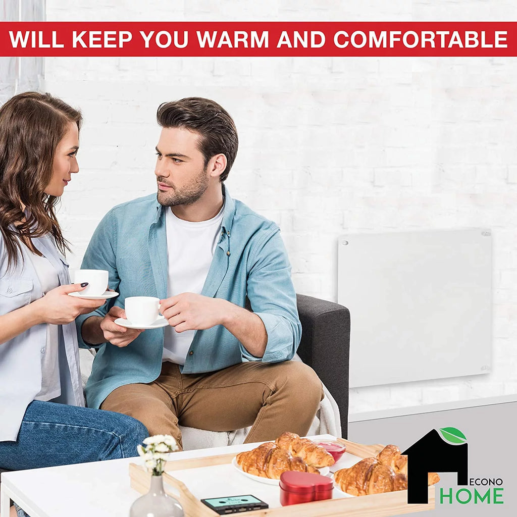 EconoHome Wall Mount Space Heater Panel - 250 Watt Splashproof Convection Heater Z12580