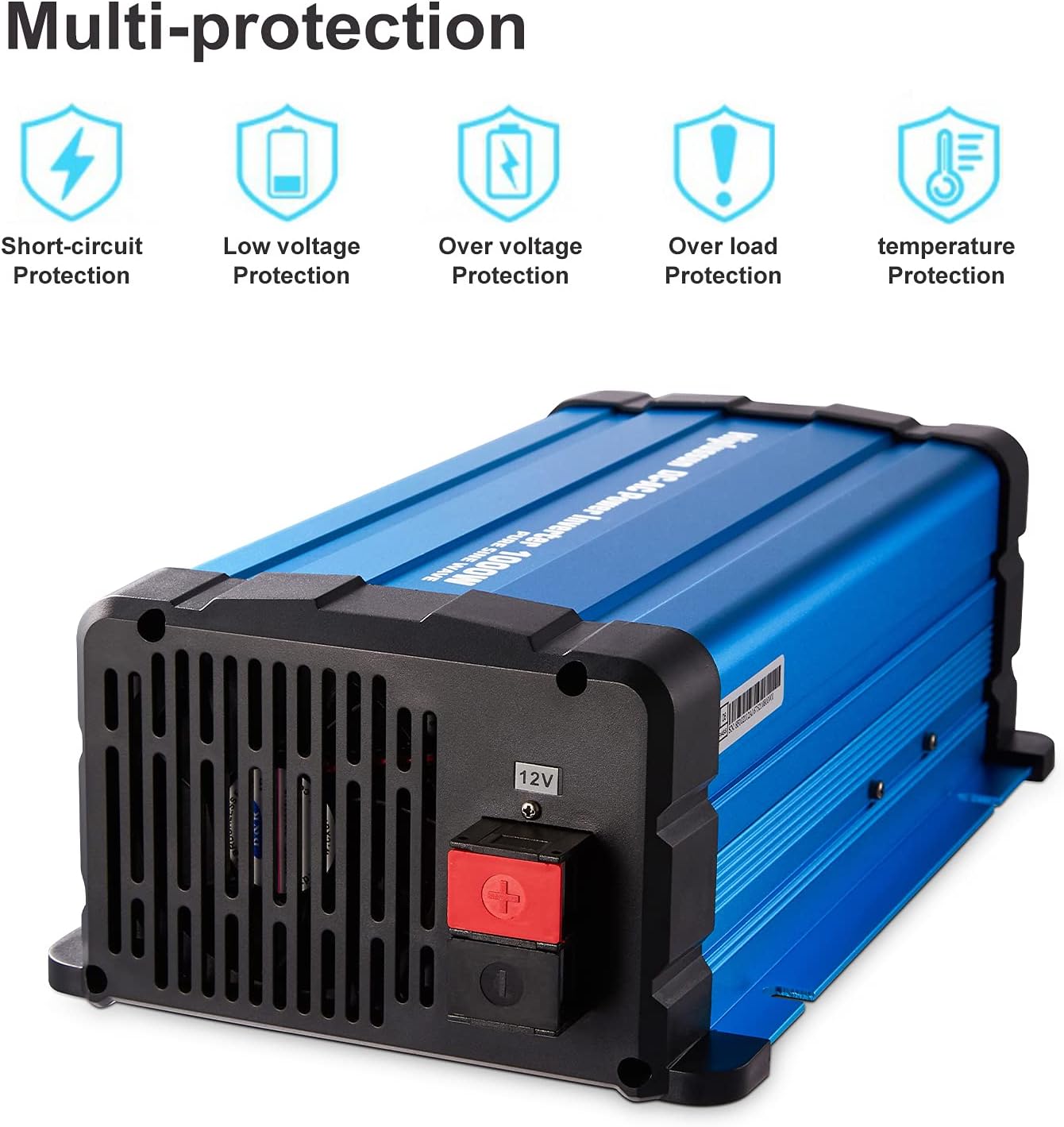 1000W Pure Sine Wave Power Inverter 12V to 110V with Remote M606