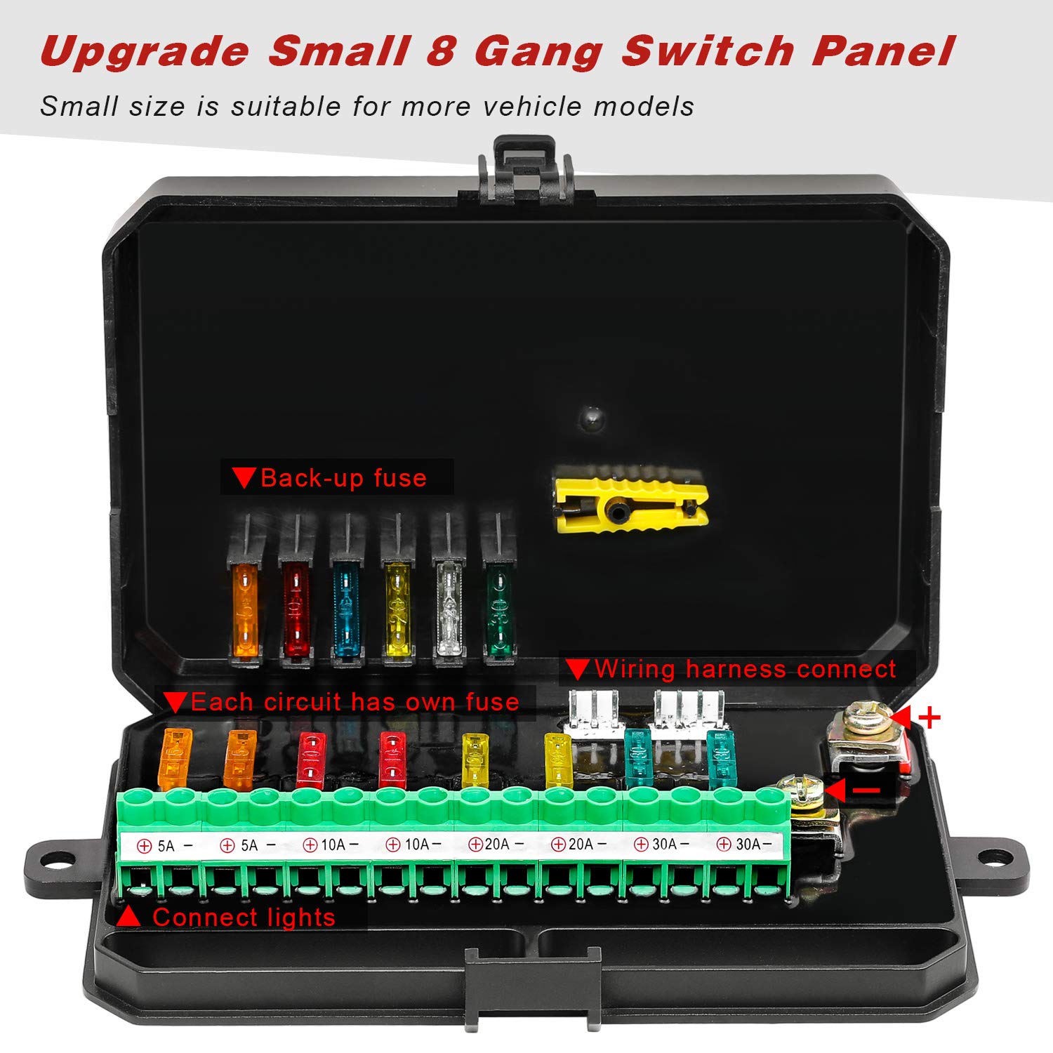 6 Gang Switch Panel Kit with Relay System for Car Marine Boat ATV UTV Truck R242