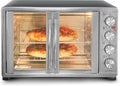 Elite Gourmet ETO-4510M Double French Door 4-Control Knobs Countertop Convection Toaster Oven, Bake Broil Toast Rotisserie Keep Warm 14" Pizza Includes 2 Racks, 18-Slice, 45L
