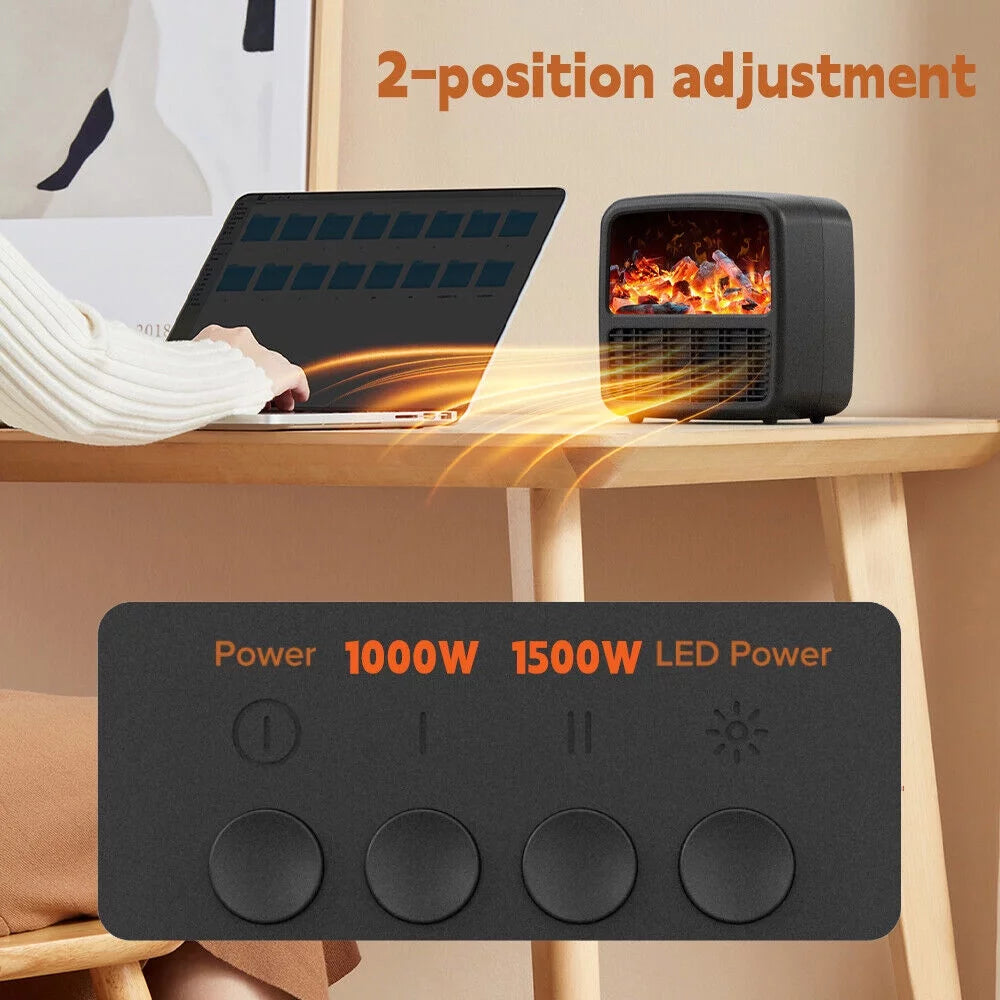 1500W Portable Electric Ceramic Space Heater with Adjustable Thermostat Z41180