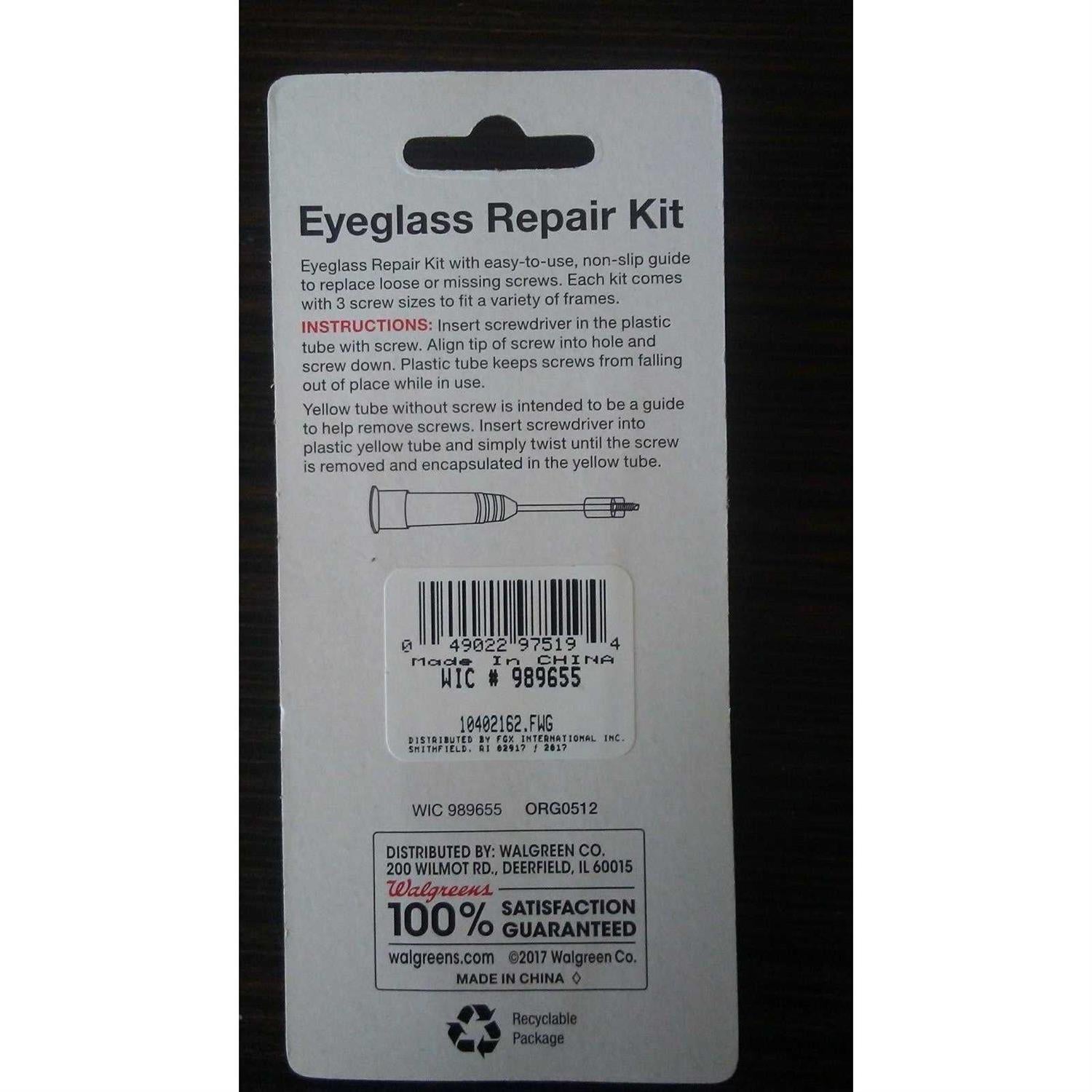 Walgreens Eyeglass Repair Kit A485523