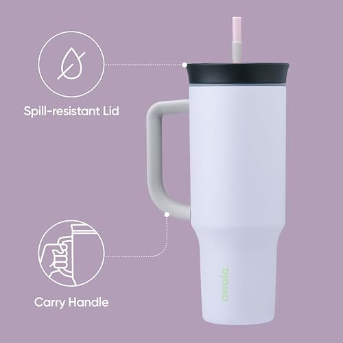 Owala Stainless Steel Insulated Travel Tumbler 40 oz Dusty Pink X1735