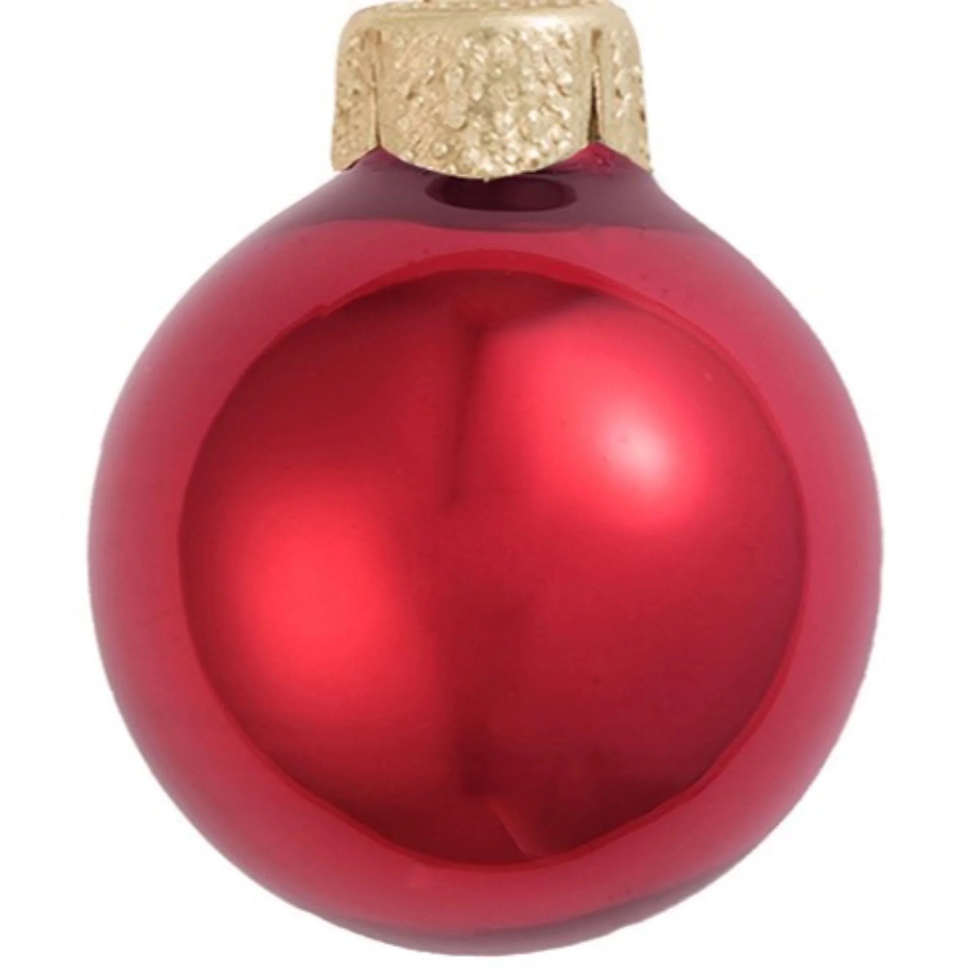 Whitehurst Pearl Finish Glass Christmas Ball Ornaments 2" Red 28ct X567709