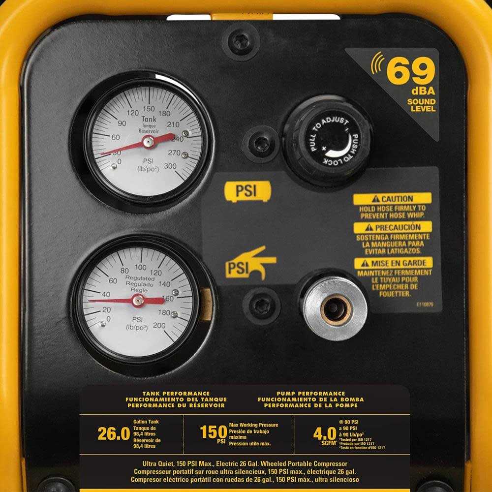 DeWalt 2-HP 26-Gallon Vertical Ultra Quiet Air Compressor DXCMSAC260 W7204