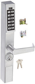 Alarm Lock-DL120026D1 Trilogy T2 100-User Narrow Stile Electronic Digital Keypad Outside Trim, Satin Chrome Finish