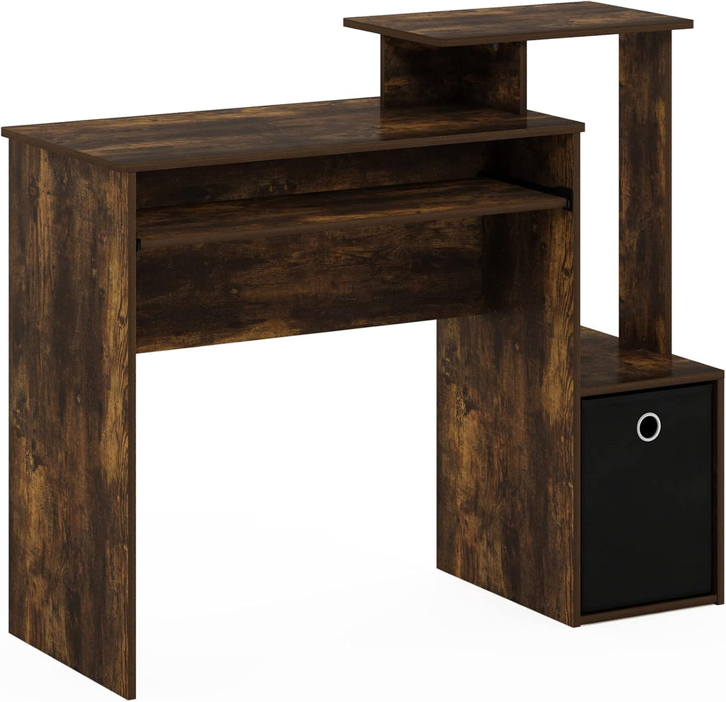 Furinno Econ Multipurpose Home Office Computer Writing Desk, Black/Brown Pack of 2