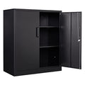 SISESOL Metal Storage Cabinet with 2 Adjustable Shelves, 36" H E162