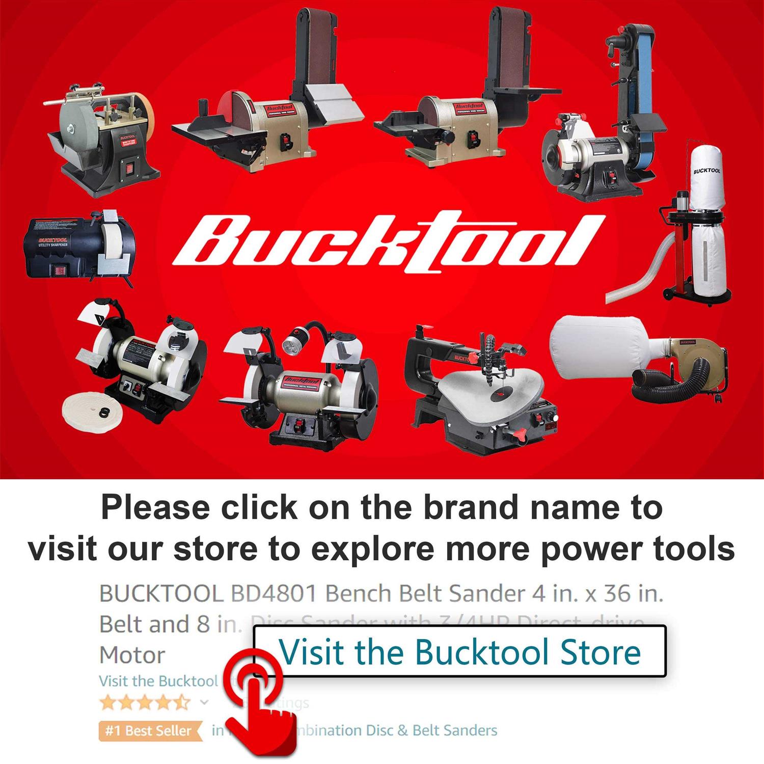 Bucktool Combo 2 x 42 Belt Sander 6 Bench Grinder C503058