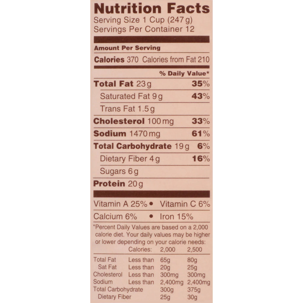 Chef-mate Chili Con Carne without Beans, 106 oz Can (6 Pack) F663203