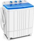Qhomic Mini Washing Machine, 11lbs Washer & 6.6lbs Spin Dryer Combo Washing Machine, Compact Washer Machine with Drain Pump&Time for dorm, RV's, Home