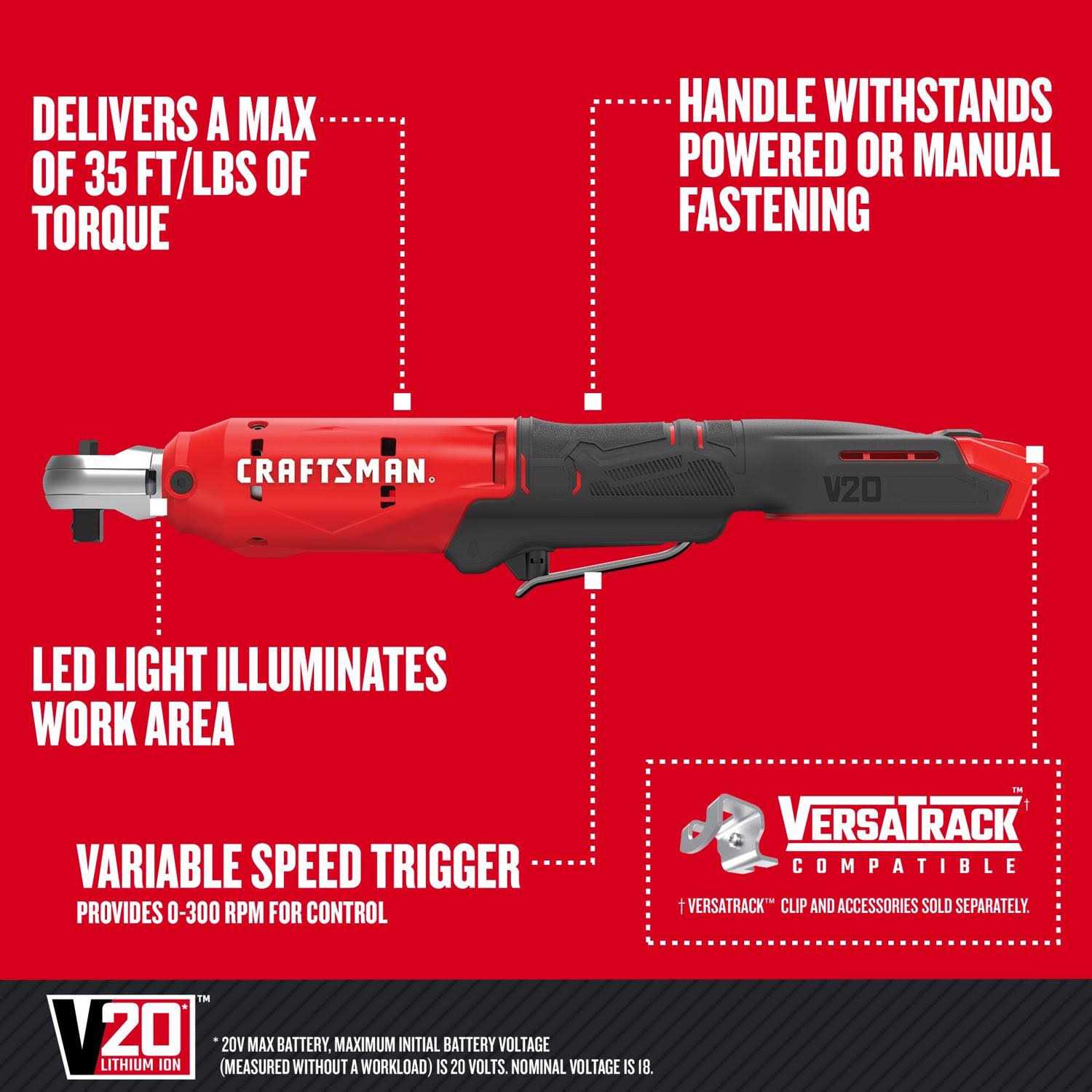 Craftsman V20 Cordless Ratchet E453389