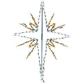 Fraser Hill Farm Christmas Giant Outdoor LED Lights, 4-Ft. Bethlehem Star in Pure White/Gold (51"H x 36"W)