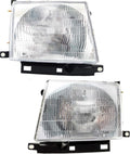 Evan-Fischer Headlight Set Compatible with 1997-2000 Toyota Tacoma Left Driver and Right Passenger Side Halogen With bulb(s) Pack of 2