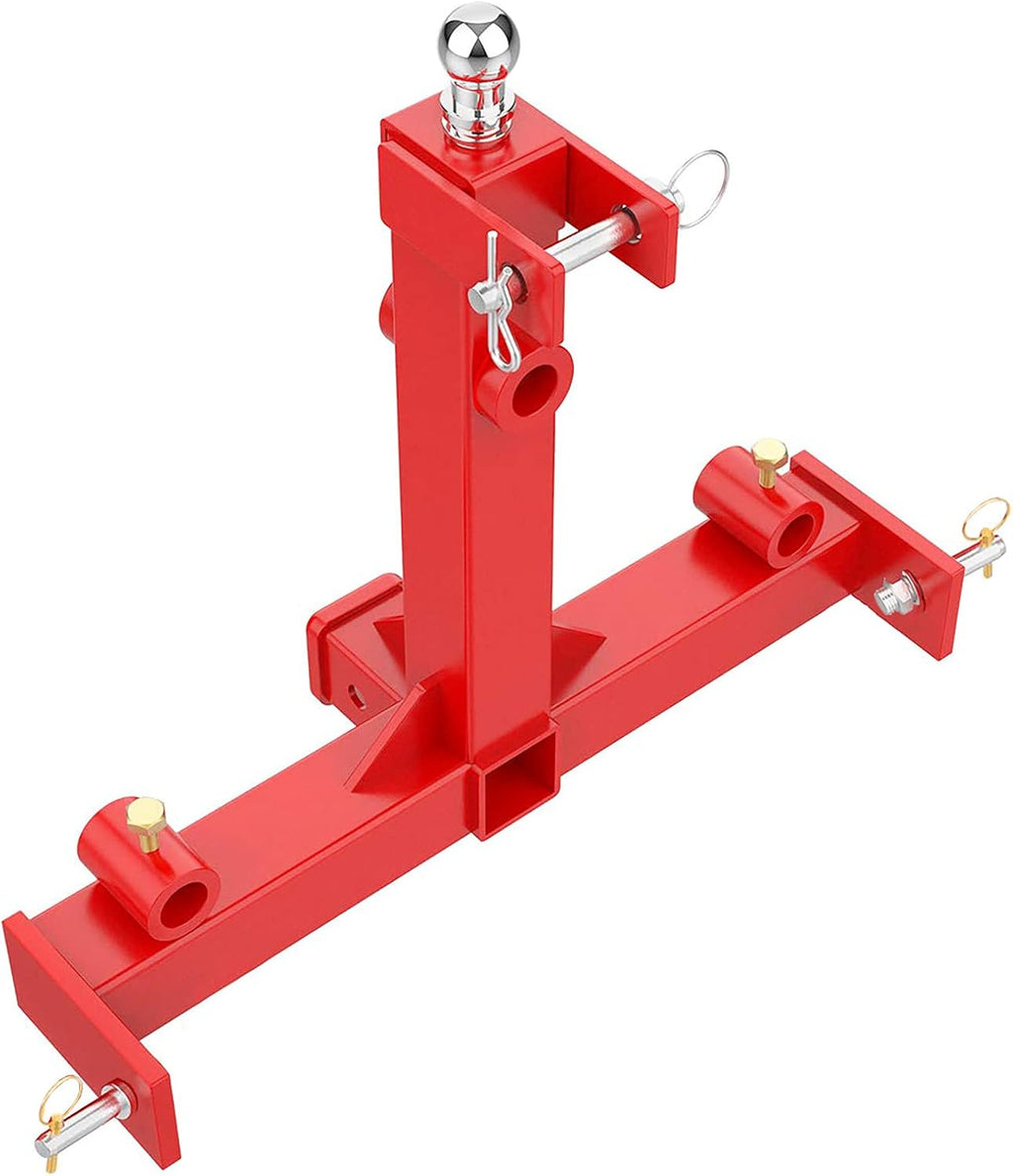 Sulythw 3 Point Trailer Hitch with 2" Receivers for Category 1 Tractors 3000lbs Capacity with Trailer Ball Gooseneck Drawbar Receivers