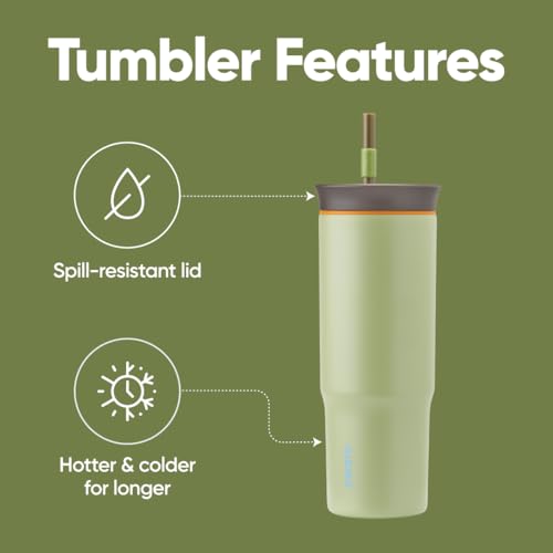 Owala Stainless Steel Insulated Travel Tumbler 40 oz Dusty Pink X1735