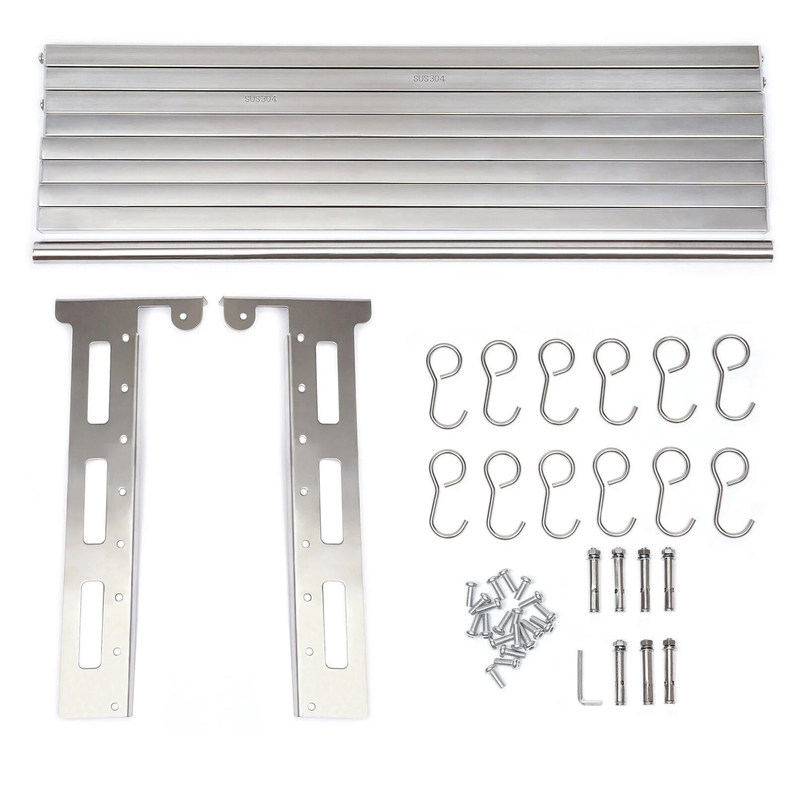 Wall Mount Microwave Oven Rack with 12 Hooks R365825